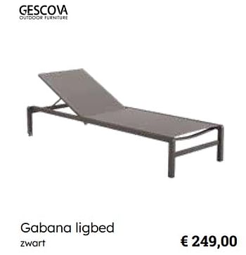 Promotions Gabana ligbed - Gescova Outdoor Living - Valide de 25/03/2024 à 12/05/2024 chez Europoint
