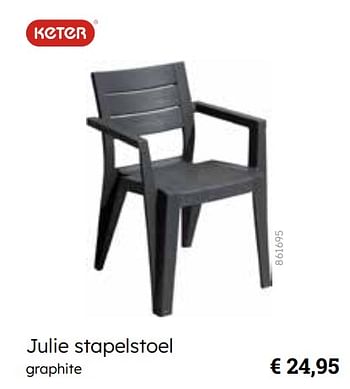 Promoties Julie stapelstoel - Keter - Geldig van 25/03/2024 tot 12/05/2024 bij Europoint