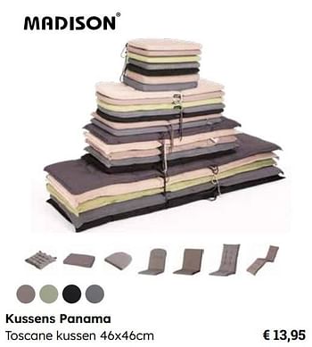 Promoties Kussens panama toscane kussen - Madison - Geldig van 25/03/2024 tot 12/05/2024 bij Europoint