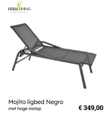 Promoties Mojito ligbed negro - Lesli Living - Geldig van 25/03/2024 tot 12/05/2024 bij Europoint