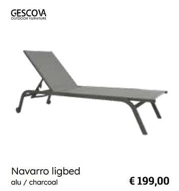 Promotions Navarro ligbed - Gescova Outdoor Living - Valide de 25/03/2024 à 12/05/2024 chez Europoint