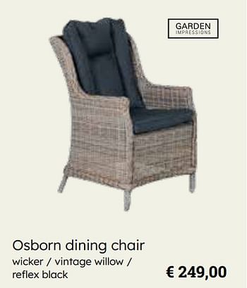 Promoties Osborn dining chair - Garden Impressions - Geldig van 25/03/2024 tot 12/05/2024 bij Europoint