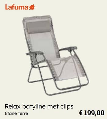Promotions Relax batyline met clips - Lafuma - Valide de 25/03/2024 à 12/05/2024 chez Europoint