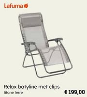 Promoties Relax batyline met clips - Lafuma - Geldig van 25/03/2024 tot 12/05/2024 bij Europoint