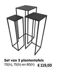 Set van 3 plantentafels-Huismerk - Europoint
