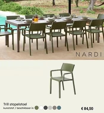 Promoties Trill stapelstoel - Nardi - Geldig van 25/03/2024 tot 12/05/2024 bij Europoint