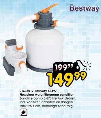 Promoties Bestway 58497 flowclear waterfilterpomp zandfilter - BestWay - Geldig van 30/03/2024 tot 28/04/2024 bij ToyChamp