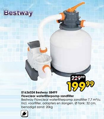 Promotions Bestway 58499 flowclear waterfilterpomp zandfilter - BestWay - Valide de 30/03/2024 à 28/04/2024 chez ToyChamp