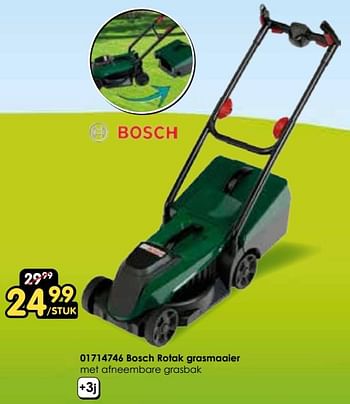 Promoties Bosch rotak grasmaaier - Theo Klein - Geldig van 30/03/2024 tot 28/04/2024 bij ToyChamp