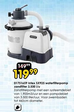 Intex sx925 waterfilterpomp zandfilter 3.500 l-u