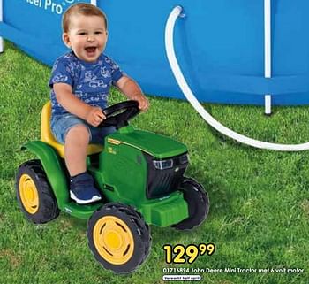 Promoties John deere mini tractor met 6 volt motor - JOHN - Geldig van 30/03/2024 tot 28/04/2024 bij ToyChamp