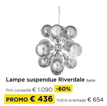 Promotions Lampe suspendue riverdale sasha - Riverdale - Valide de 01/04/2024 à 30/04/2024 chez Molecule
