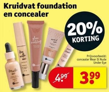 Promotions Concealer wear it nude under eye - Produit maison - Kruidvat - Valide de 09/04/2024 à 21/04/2024 chez Kruidvat