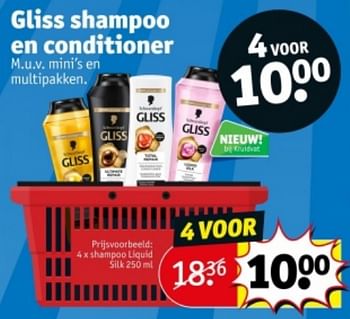 Promotions Gliss shampoo liquid - Schwarzkopf - Valide de 09/04/2024 à 21/04/2024 chez Kruidvat