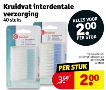 Promoties Kruidvat interdentale borstel soft - Huismerk - Kruidvat - Geldig van 09/04/2024 tot 21/04/2024 bij Kruidvat
