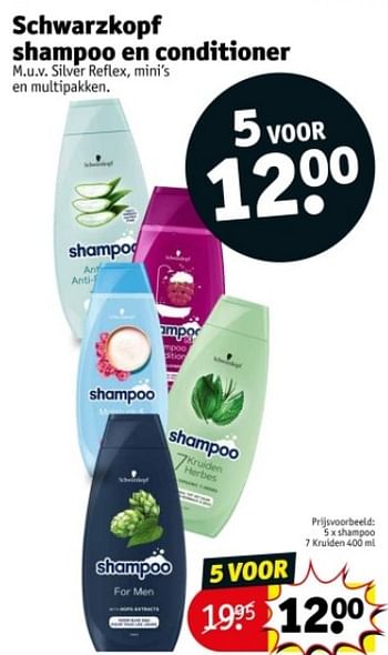 Promotions Shampoo 7 kruiden - Schwarzkopf - Valide de 09/04/2024 à 21/04/2024 chez Kruidvat