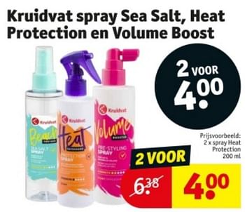 Promotions Spray heat protection - Produit maison - Kruidvat - Valide de 09/04/2024 à 21/04/2024 chez Kruidvat
