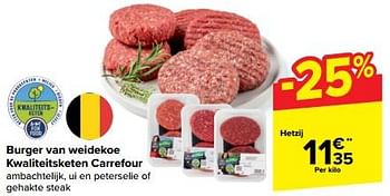 Promotions Burger van weidekoe kwaliteitsketen carrefour - Produit maison - Carrefour  - Valide de 10/04/2024 à 16/04/2024 chez Carrefour