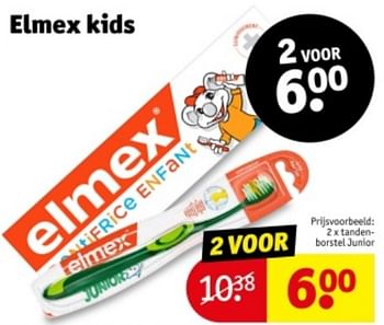 Promoties Tandenborstel junior - Elmex - Geldig van 09/04/2024 tot 21/04/2024 bij Kruidvat