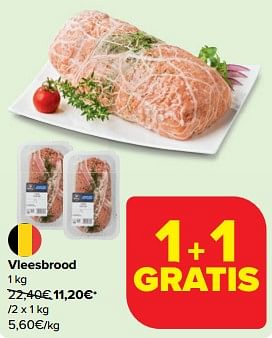 Promoties Vleesbrood - Huismerk - Carrefour  - Geldig van 10/04/2024 tot 16/04/2024 bij Carrefour