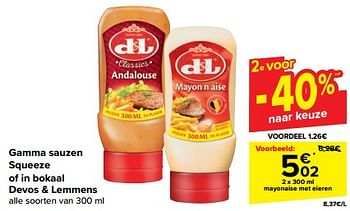Promotions Mayonaise met eieren - Devos Lemmens - Valide de 10/04/2024 à 16/04/2024 chez Carrefour