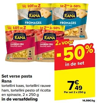 Promoties Set verse pasta rana - Giovanni rana - Geldig van 10/04/2024 tot 16/04/2024 bij Carrefour