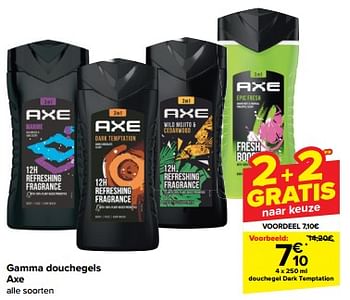 Promoties Douchegel dark temptation - Axe - Geldig van 10/04/2024 tot 16/04/2024 bij Carrefour
