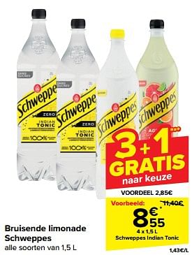 Promotions Schweppes indian tonic - Schweppes - Valide de 10/04/2024 à 16/04/2024 chez Carrefour