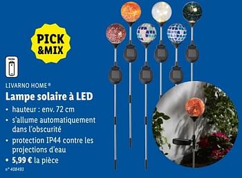 Promotions Lampe solaire à led - Livarno - Valide de 10/04/2024 à 16/04/2024 chez Lidl