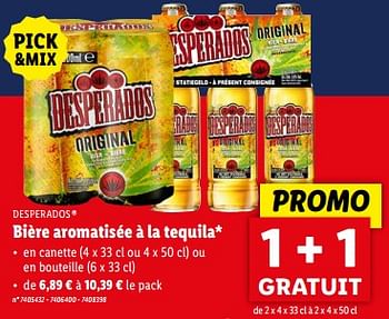 Promoties Bière aromatisée à la tequila - Desperados - Geldig van 10/04/2024 tot 16/04/2024 bij Lidl