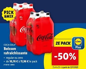 Promoties Boisson rafraîchissante - Coca Cola - Geldig van 10/04/2024 tot 16/04/2024 bij Lidl