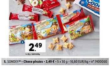 Promoties Choco pirates - Sondey - Geldig van 10/04/2024 tot 16/04/2024 bij Lidl
