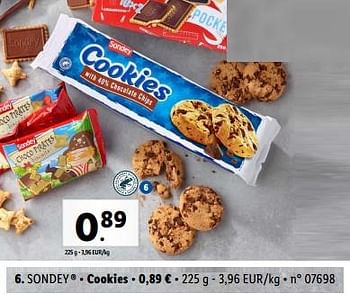 Promotions Cookies - Sondey - Valide de 10/04/2024 à 16/04/2024 chez Lidl