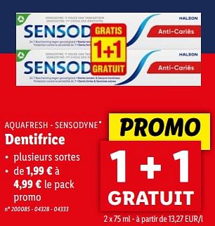 Promoties Dentifrice - Aquafresh - Geldig van 10/04/2024 tot 16/04/2024 bij Lidl