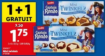 Promoties Mini twinkelz - Sondey - Geldig van 10/04/2024 tot 16/04/2024 bij Lidl