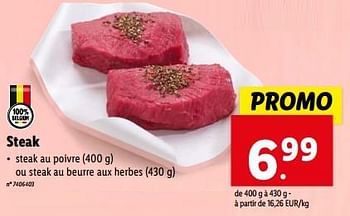 Promoties Steak - Huismerk - Lidl - Geldig van 10/04/2024 tot 16/04/2024 bij Lidl