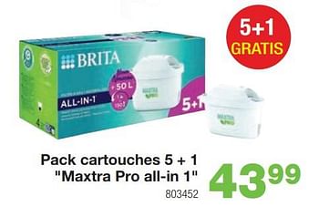 Promotions Pack cartouches 5 + 1 maxtra pro all-in 1 - Brita - Valide de 04/03/2024 à 21/04/2024 chez Home & Co