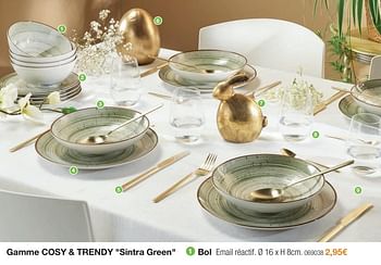 Promotions Sintra green bol - Cosy & Trendy - Valide de 04/03/2024 à 21/04/2024 chez Home & Co