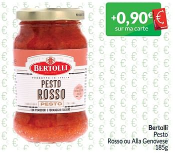 Promoties Bertolli pesto rosso ou alla genovese - Bertolli - Geldig van 01/04/2024 tot 30/04/2024 bij Intermarche