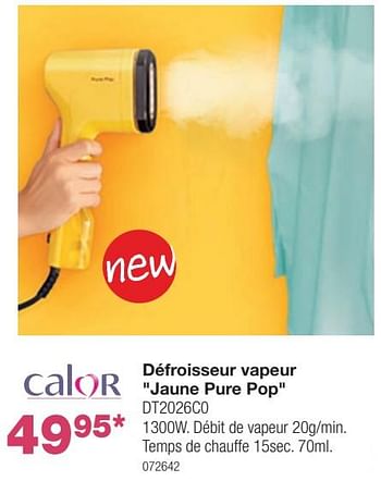 Promotions Calor défroisseur vapeur jaune pure pop - Calor - Valide de 04/03/2024 à 21/04/2024 chez Home & Co