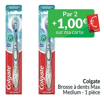 Promotions Colgate brosse à dents max medium - Colgate - Valide de 01/04/2024 à 30/04/2024 chez Intermarche