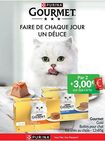 Promoties Gourmet gold boîtes pour chat - Purina - Geldig van 01/04/2024 tot 30/04/2024 bij Intermarche
