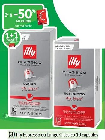 Promotions Illy espresso ou lungo classico - Illy - Valide de 01/04/2024 à 30/04/2024 chez Intermarche