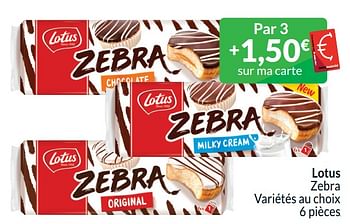 Promoties Lotus zebra - Lotus Bakeries - Geldig van 01/04/2024 tot 30/04/2024 bij Intermarche