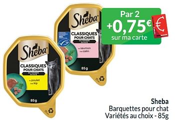 Promoties Sheba barquettes pour chat - Sheba - Geldig van 01/04/2024 tot 30/04/2024 bij Intermarche