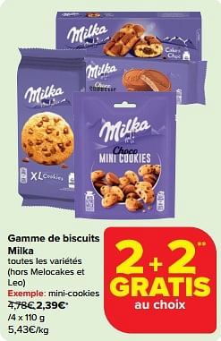Promoties Mini-cookies - Milka - Geldig van 10/04/2024 tot 16/04/2024 bij Carrefour