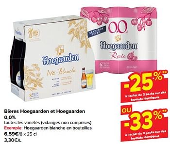Promotions Hoegaarden blanche en bouteilles - Hoegaarden - Valide de 10/04/2024 à 16/04/2024 chez Carrefour