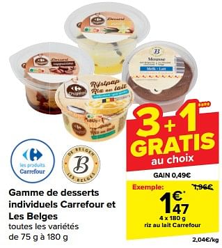 Promoties Riz au lait carrefour - De Belgen - Geldig van 10/04/2024 tot 16/04/2024 bij Carrefour