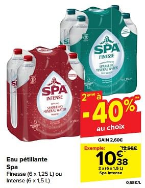 Promoties Spa intense - Spa - Geldig van 10/04/2024 tot 16/04/2024 bij Carrefour
