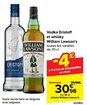 Promoties Whisky william lawson’s - William Lawson's - Geldig van 10/04/2024 tot 16/04/2024 bij Carrefour